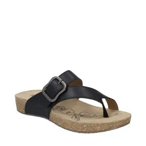 Josef Seibel Women's Tonga 77 Thong Sandal (Black)