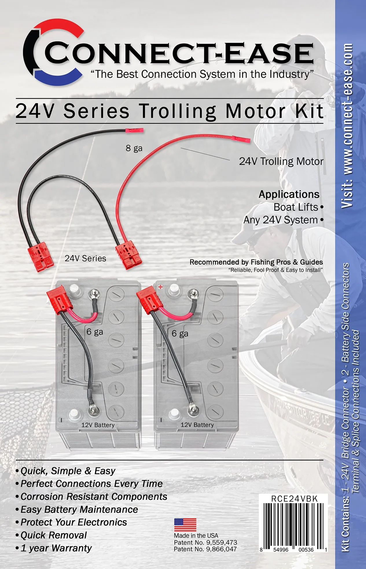 24 Volt Trolling Motor Connection Kit (with out On-Board Charging) (RCE24VBK) Lithium Compatible