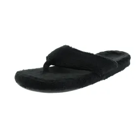 Acorn Womens Fleece Solid Thong Slippers