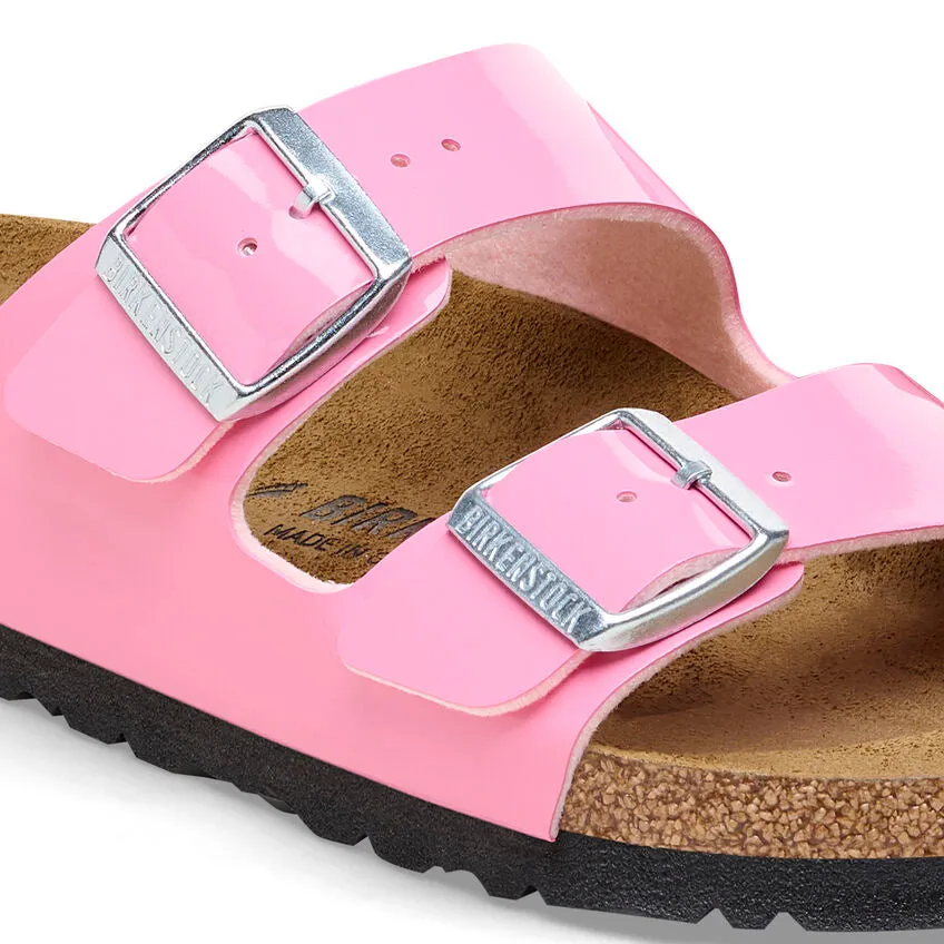 Birkenstock Arizona Candy Pink Patent Birko Flor Sandal