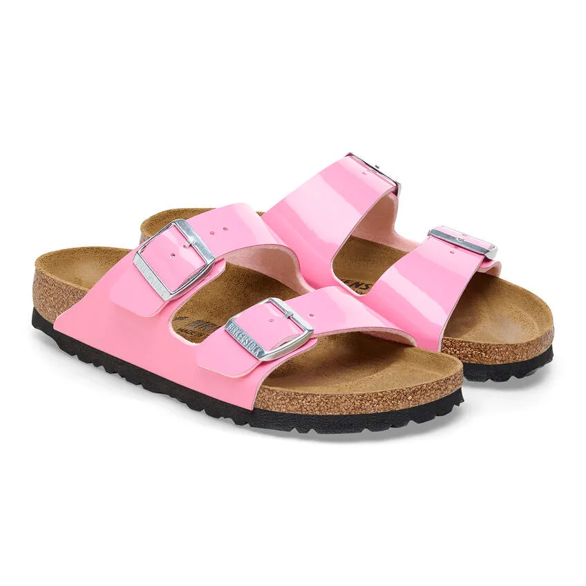 Birkenstock Arizona Candy Pink Patent Birko Flor Sandal