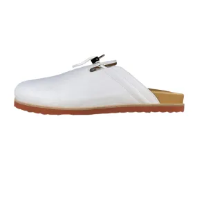 Buscemi Pietro White Nubuk Leather Slippers