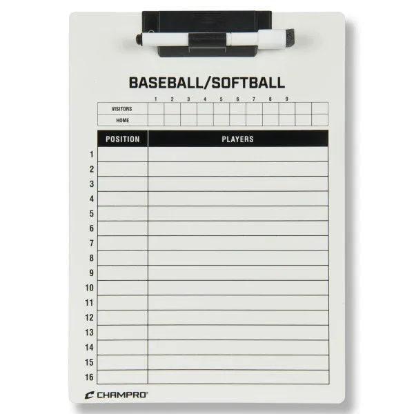 Champro Baseball/Softball Coach's Dry Erase Board