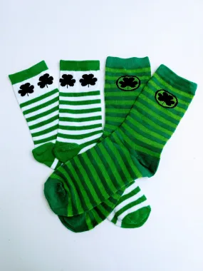 Clover Striped Crew Socks