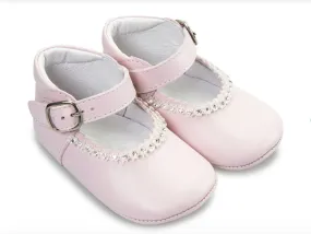 Gabriela Pink Leather Baby Shoes