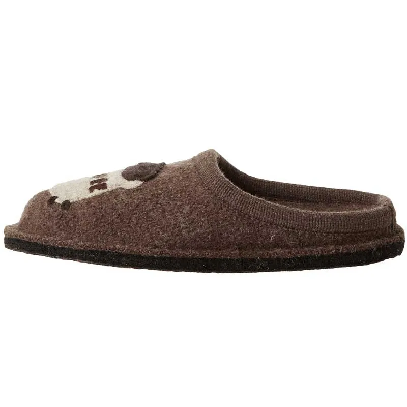 Haflinger Coffee Earth Slippers Women's