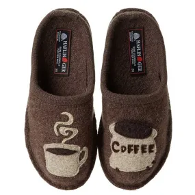 Haflinger Coffee Earth Slippers Women's