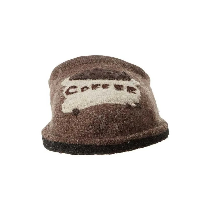 Haflinger Coffee Earth Slippers Women's