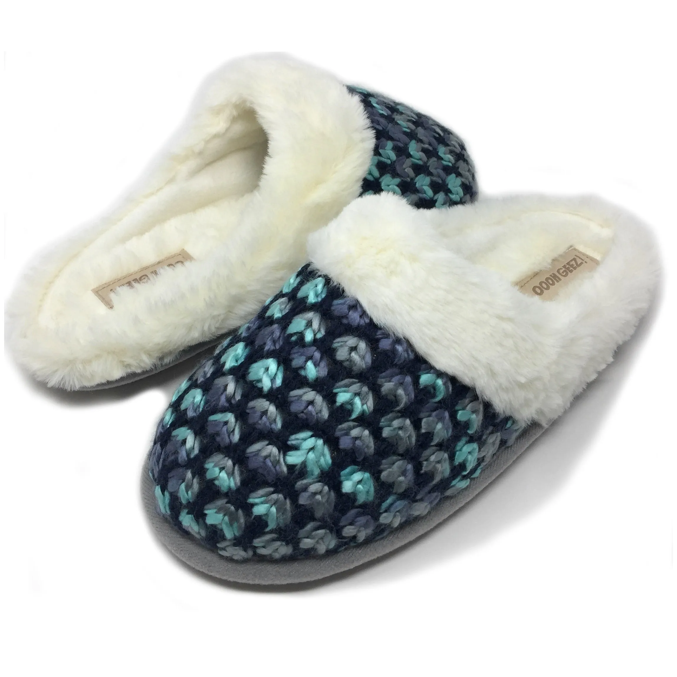 Mermaid Tail Blue Woven Slip On Slippers