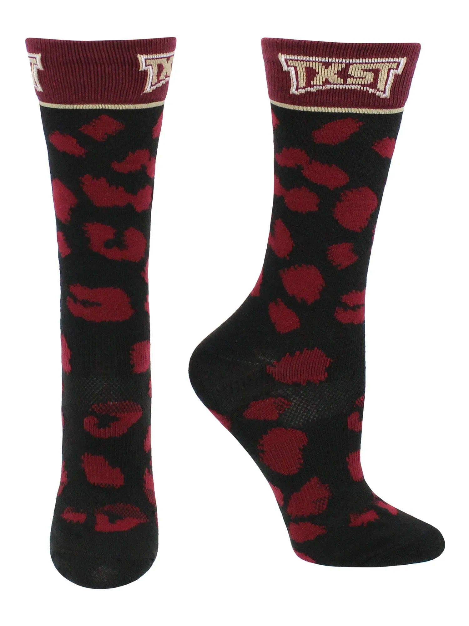 Texas State Bobcats Socks Womens Savage Crew Socks